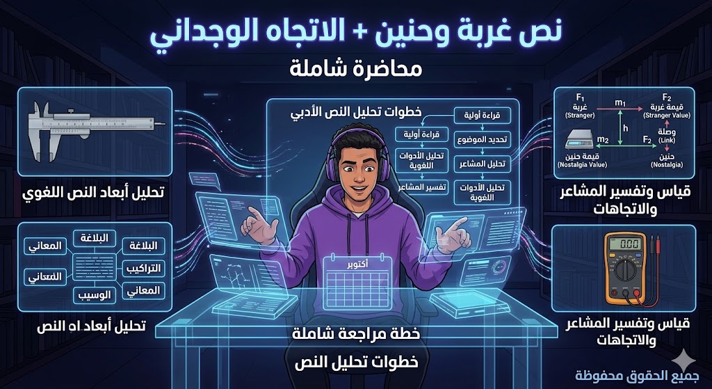 المحاضرة (3): نص غربة وحنين + الاتجاه الوجداني